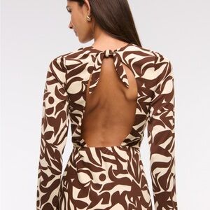 Long-Sleeve Twist-Front Open-Back Maxi Dress| Abercrombie.